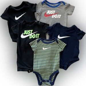 Nike boys onesie. Bundle of 5! Sizes very 6 to 9 months.